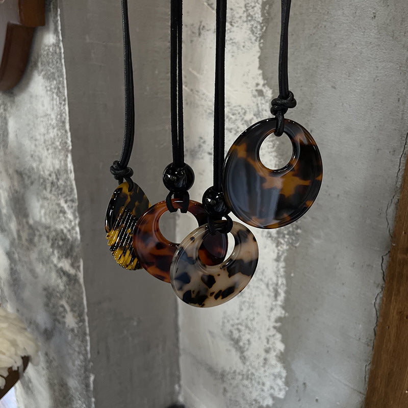 Acetate Sheet Hawksbill Long Accessories Autumn Necklaces