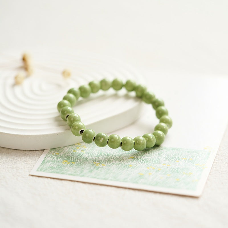 Mint Mamba Color Ceramic Chinese Style Simple Fresh Bracelets