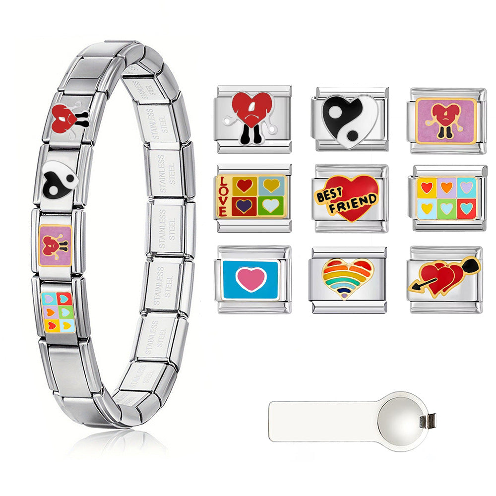 Module Love Rainbow Pattern Can Be Random Bracelet