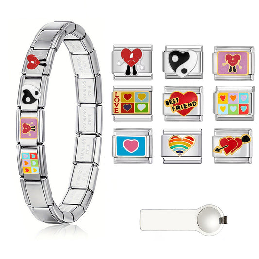 Module Love Rainbow Pattern Can Be Random Bracelet