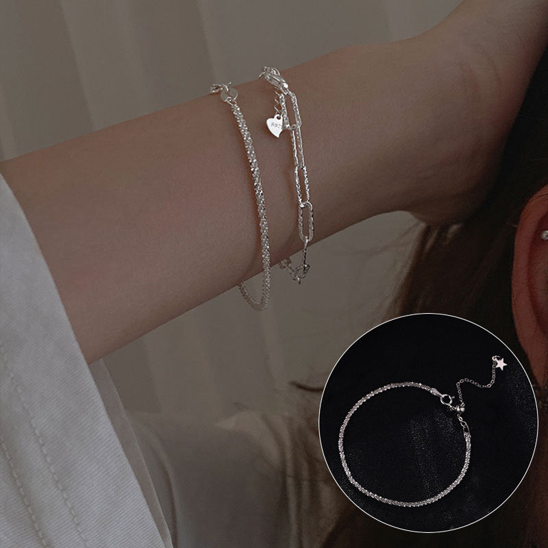 Women's Sparkling Vintage Starry Sky Temperament Clavicle Chain Light Luxury Snake Necklace