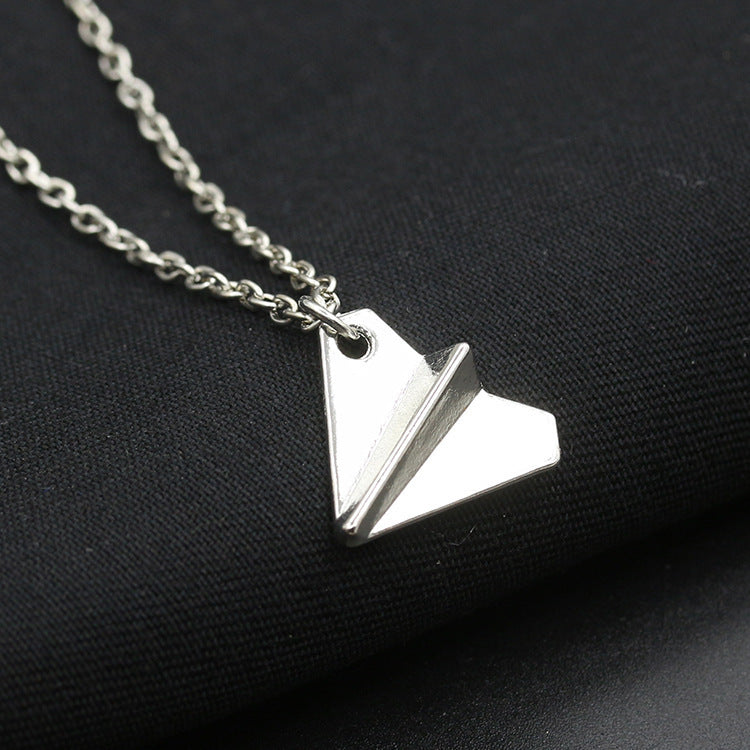 Attractive Charming One-way Band Paper Plane Necklaces