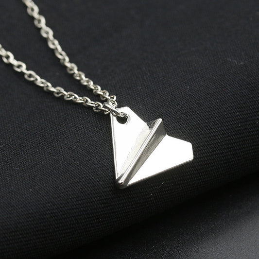 Attractive Charming One-way Band Paper Plane Necklaces