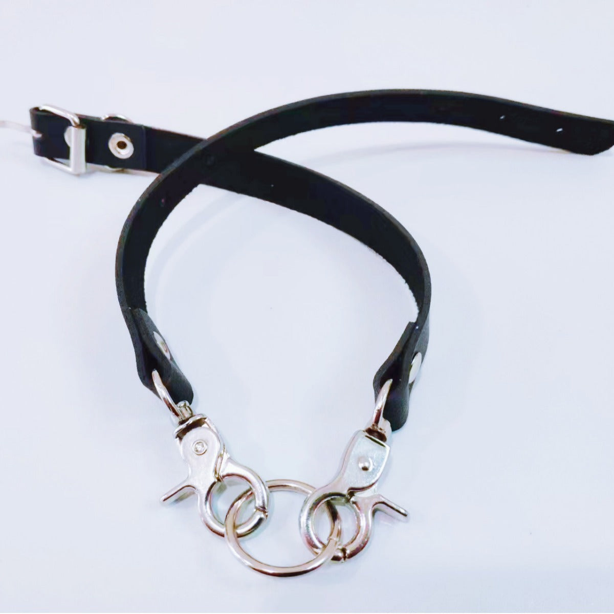 Fashion Simple Leather Buckle Punk Sexy Rings
