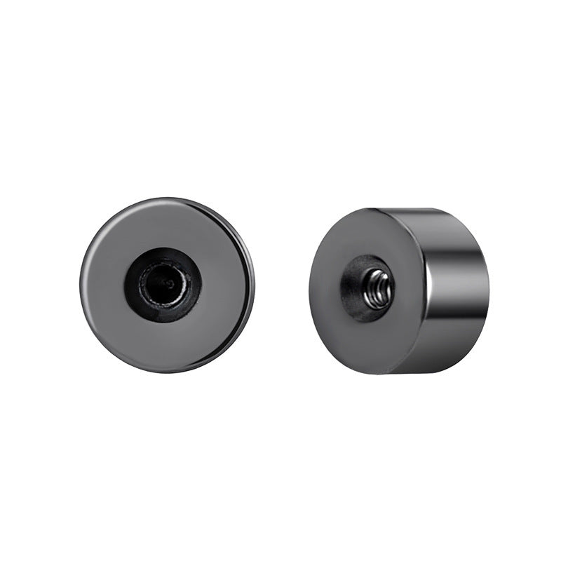 Earplug Ear Bone Ball-shaped Round Cake Stud Earrings