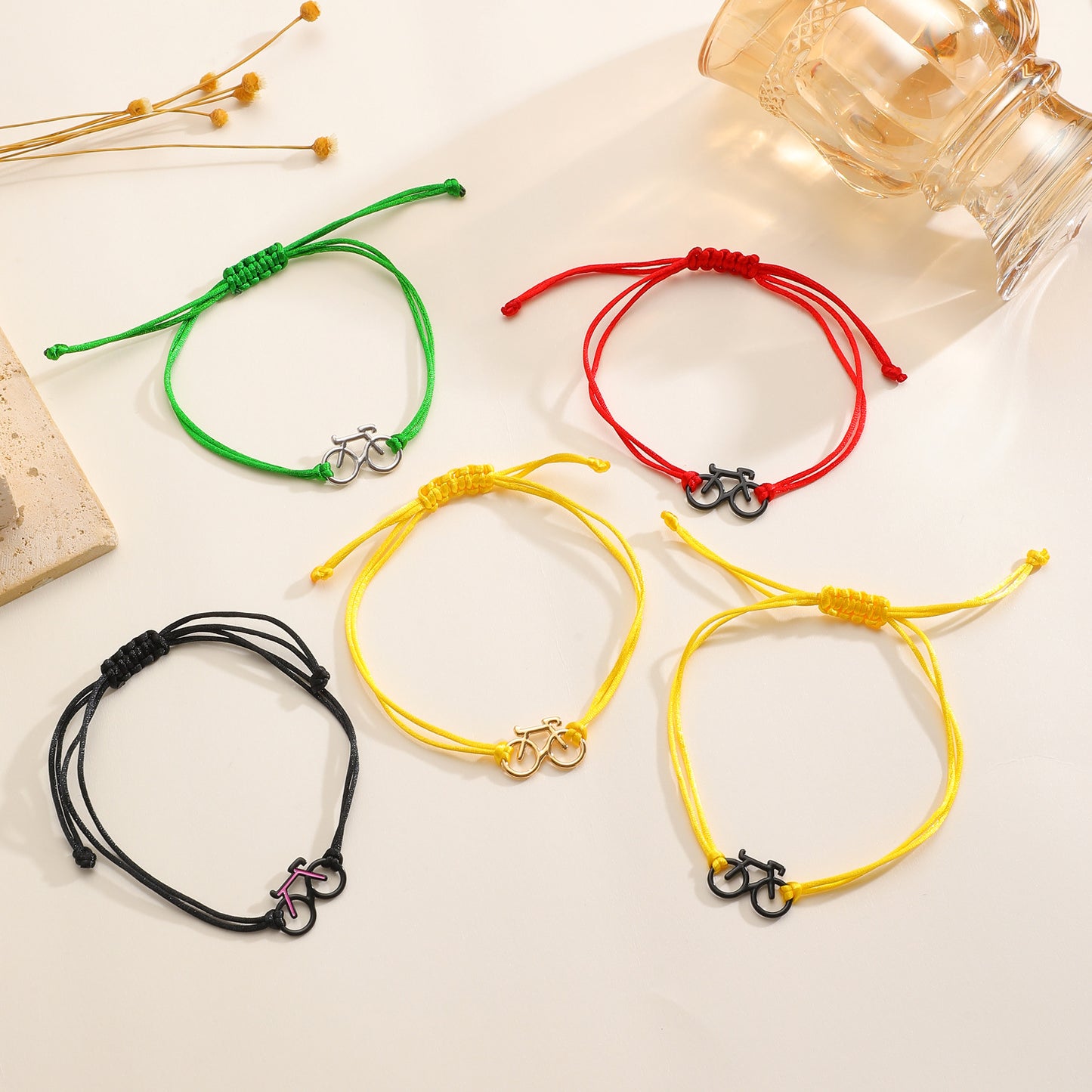 Carrying Strap Simple Copper Bicycle Hand Woven Bracelets