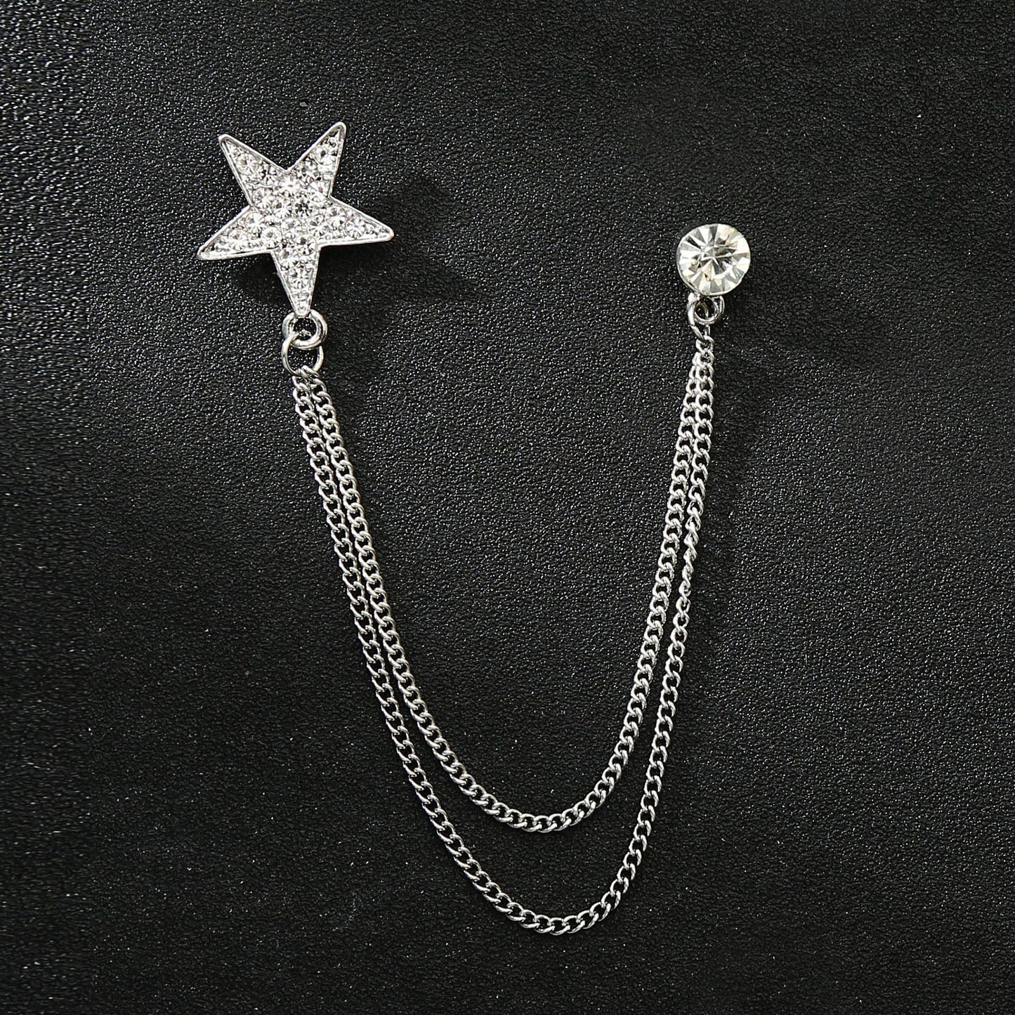 Men's Collar Pin Five-pointed Star Corsage Simple Brooches