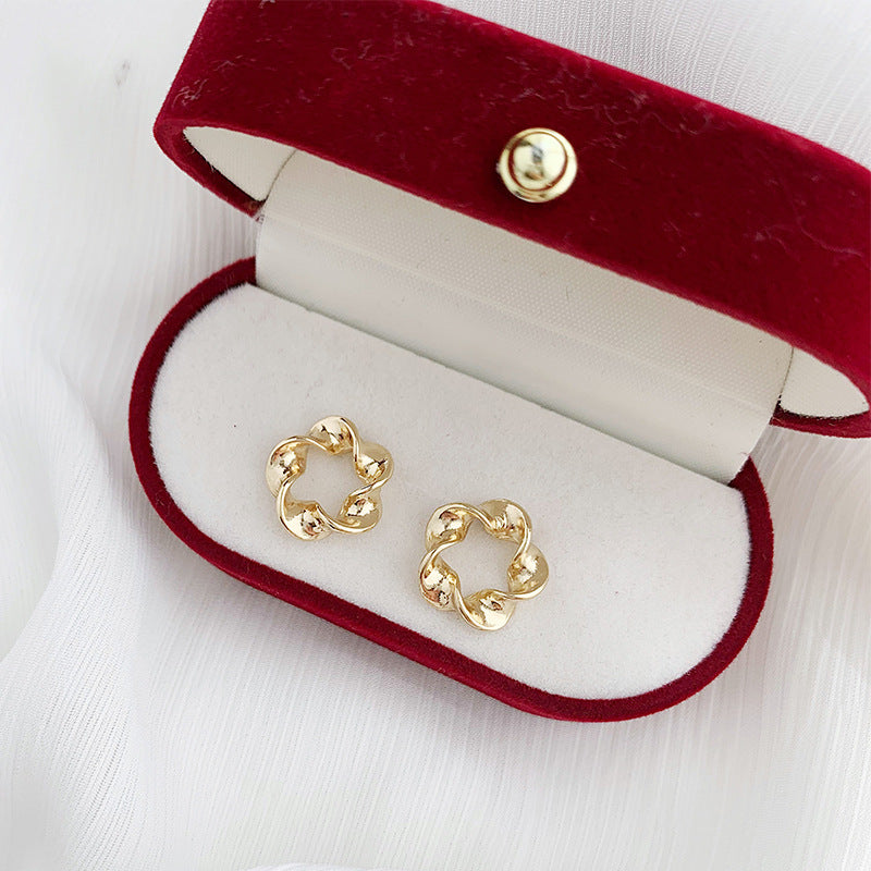 Cool Style Unique Design Sense Small Ear Clip Female Stud Earrings