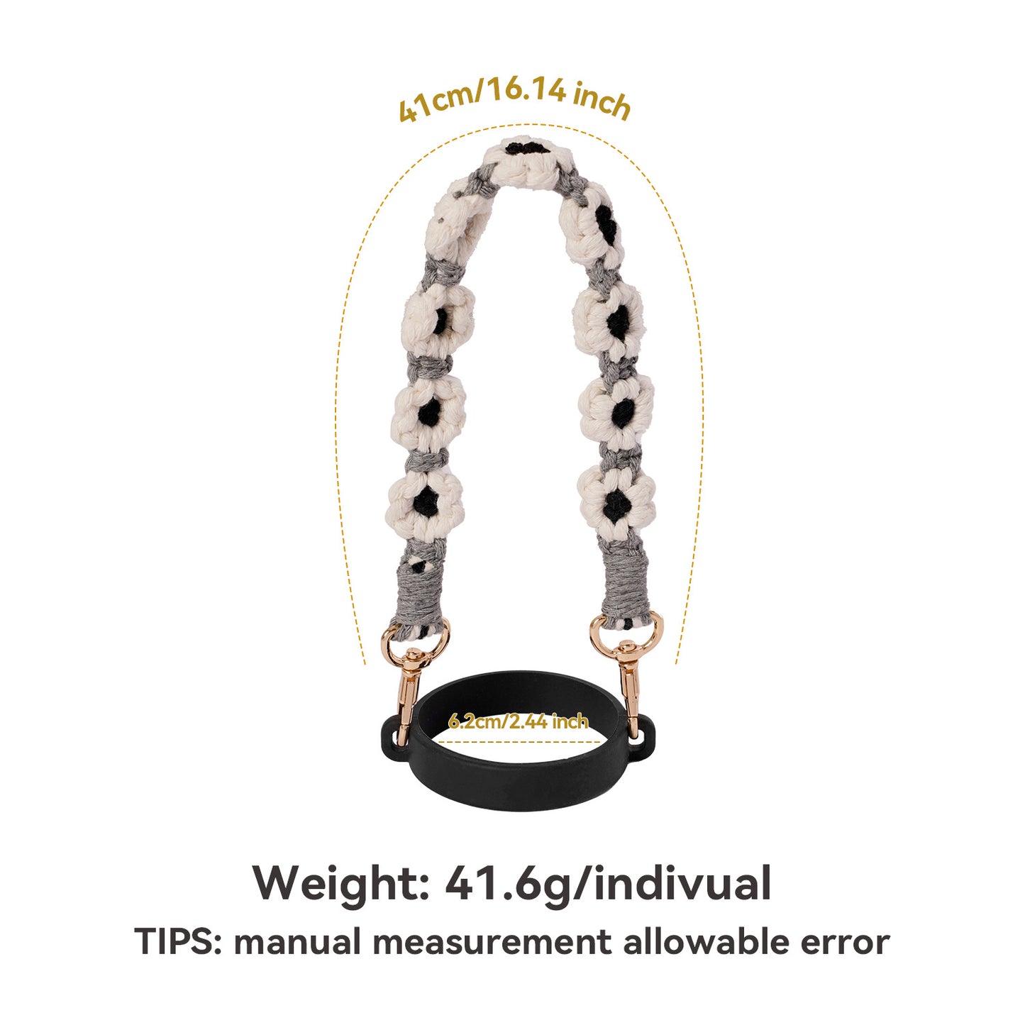 Women's Water Cup Lanyard Rope Handle Hand-woven Hanging Ornaments