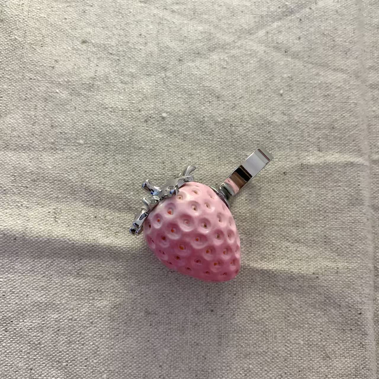 Girlish Style Gradient Pink Strawberry Female Sweet Cute Graceful Fashion Rings