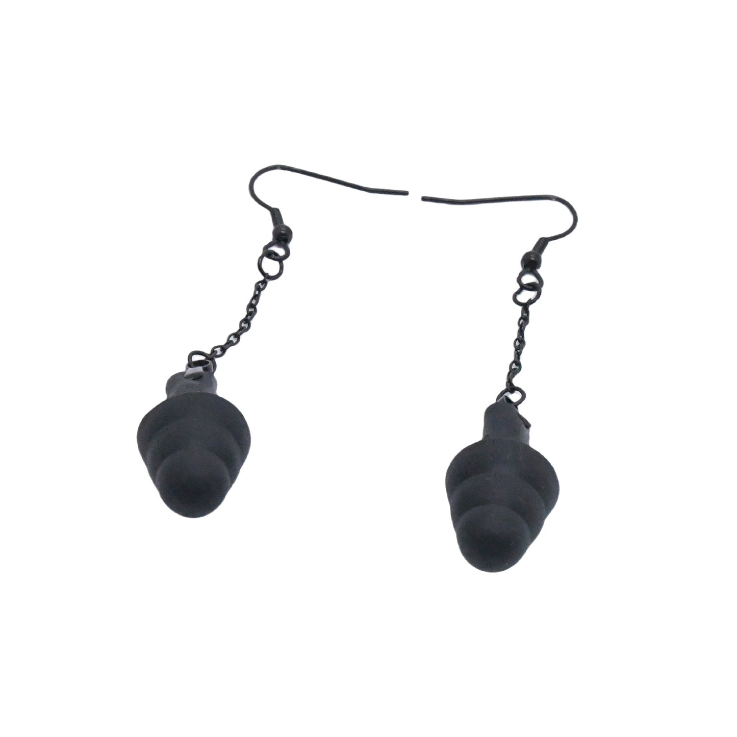 Stainless Steel Rubber Niche Personality Earplugs Earrings