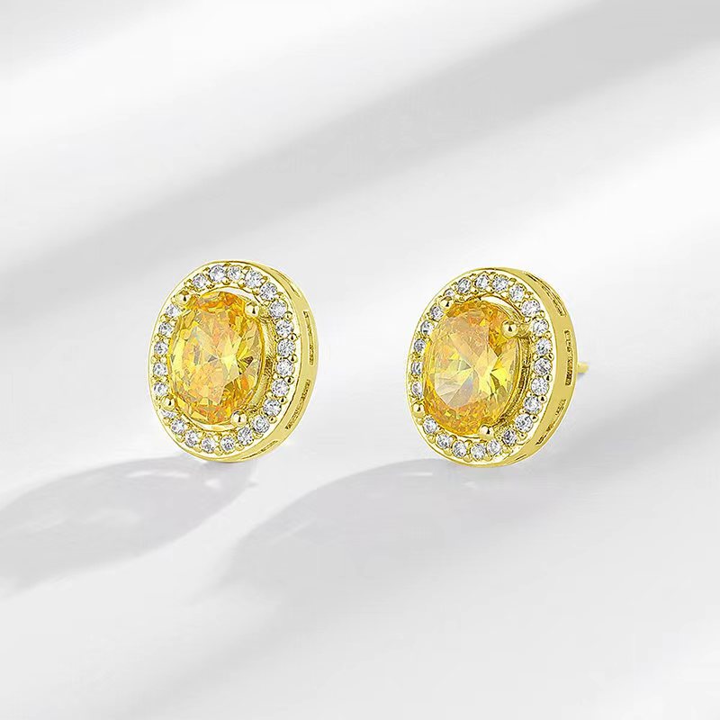 Women's Broadcast High-grade Personalized Sier-plated Color Zircon Affordable Luxury Style For Rings