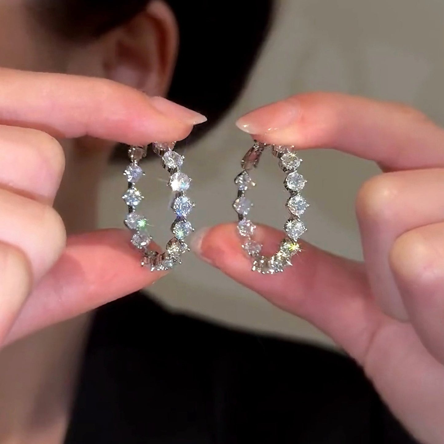 Women's Zircon Eardrop Niche Design Simple Fashion Earrings