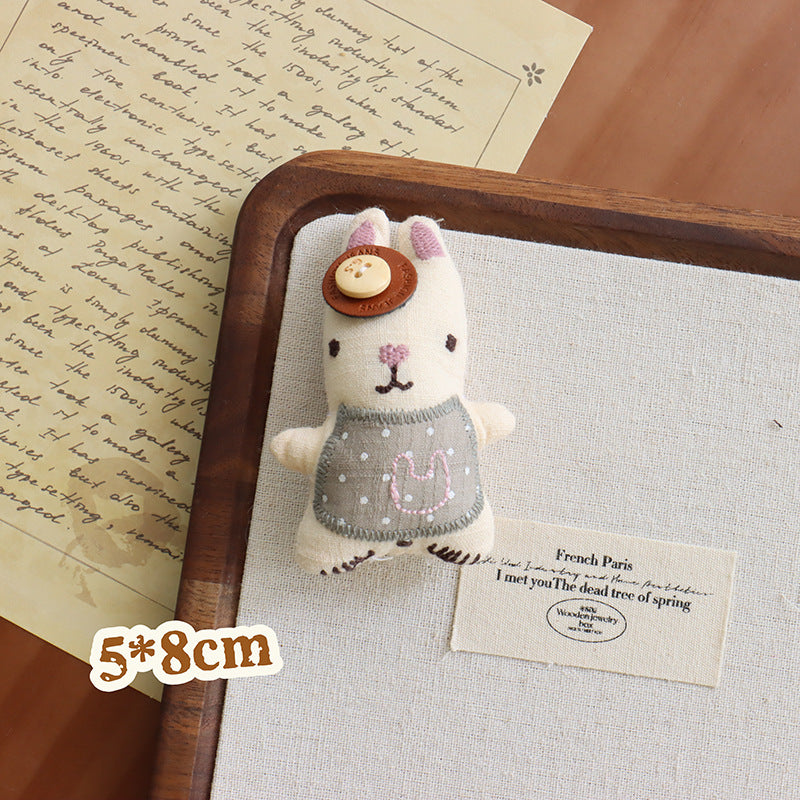 Children's Fabric Bear Brooch Hair Cotton Filling Three-dimensional Jewelry Accessories