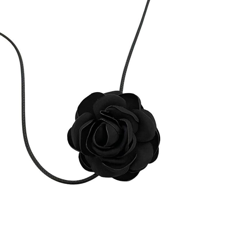 Flower Female Light Luxury Minority High Collar