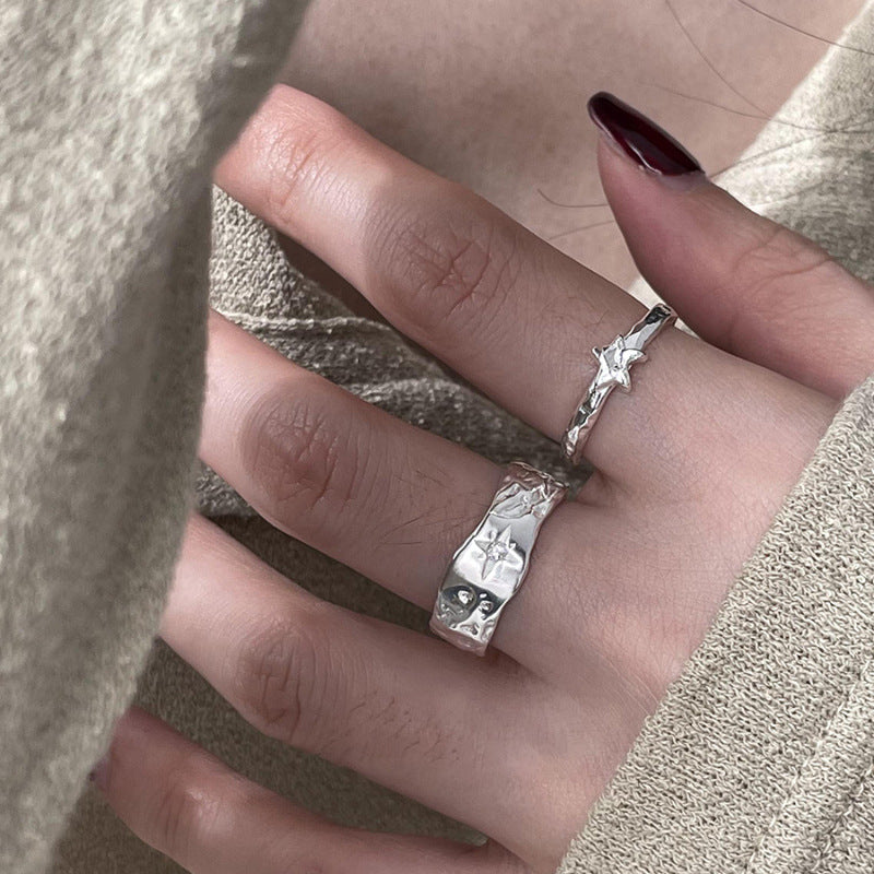 Women's Style Niche Cold Fashion Texture Simple Rings
