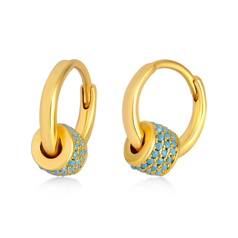 Light Luxury Sier Needle Geometric Ear Female Water Drop Leaf Stud Earrings