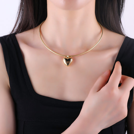 Peach Love Magnetic Open Symmetrical Simple Fashion Ball Necklaces