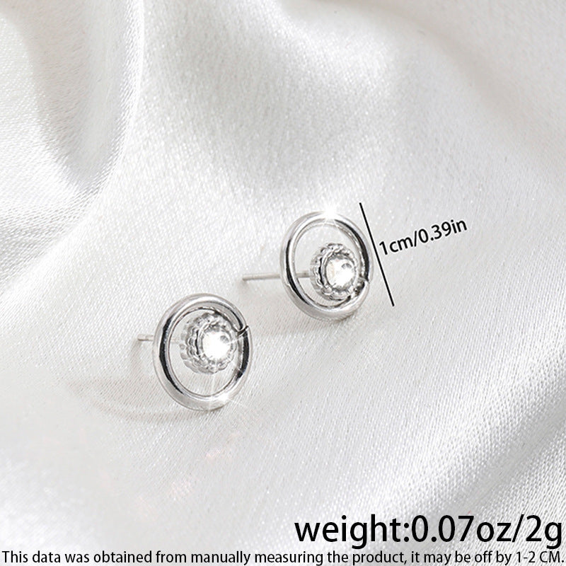 High-grade Fashionable Versatile Micro Diamond Butterfly Earrings