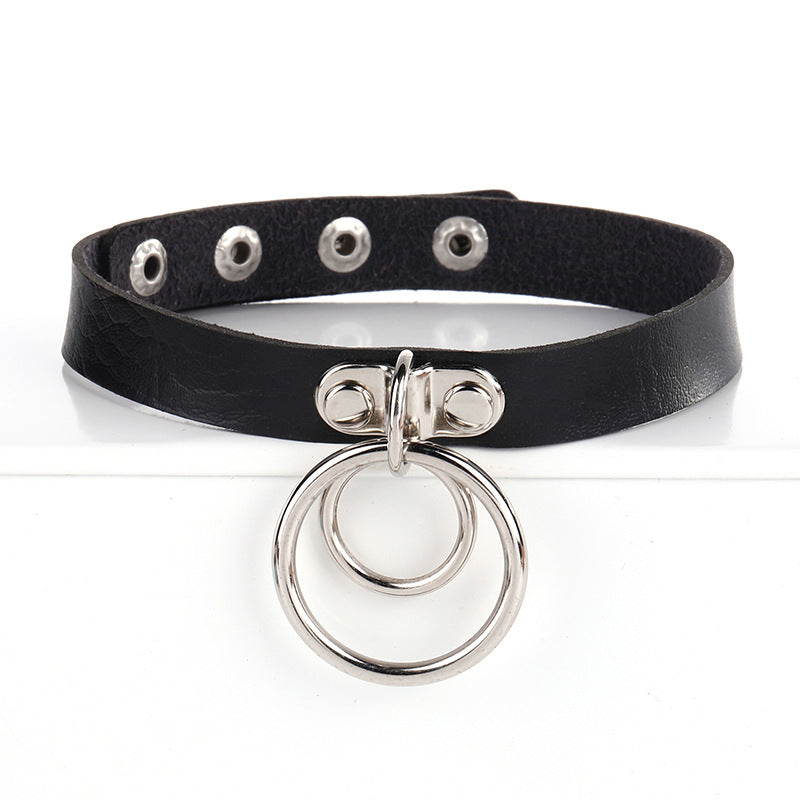 Hip Hop Fashion Leather Punk Multicolor Rings