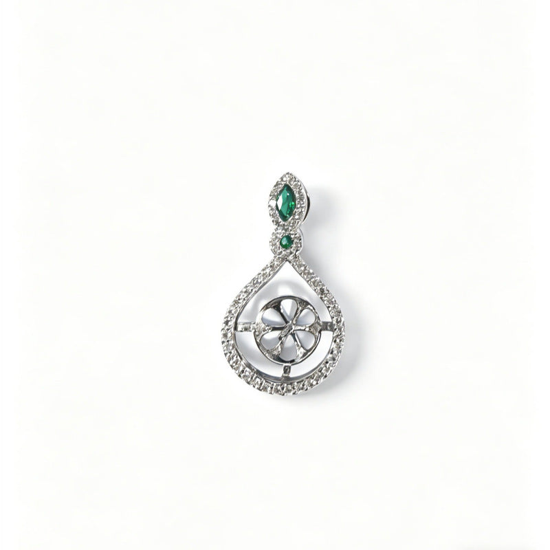 Women's Sier Pearl Water Drop Eardrop Frame Jewelry Set