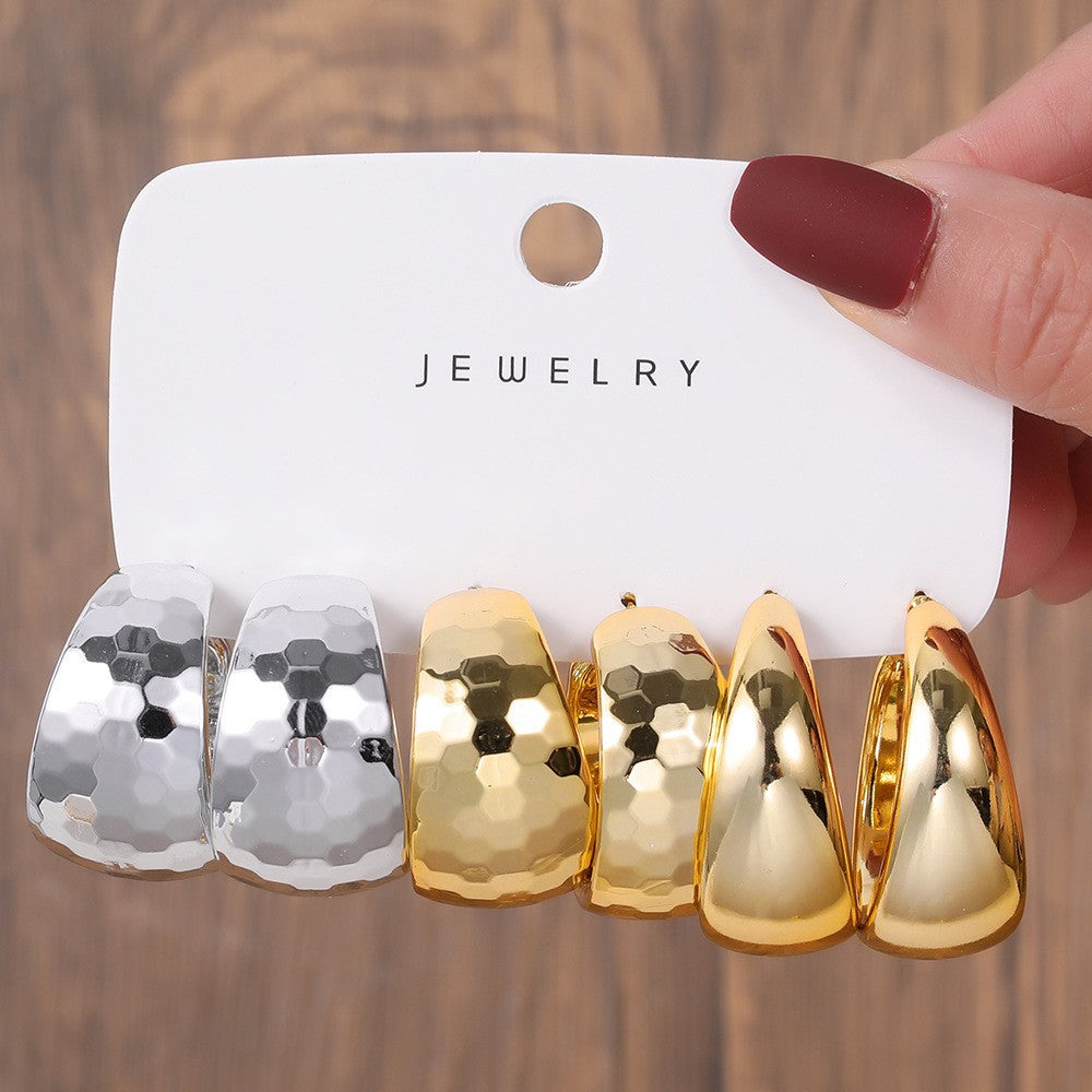 Women's Gold Resin Personalized Simple Ear High-grade Earrings