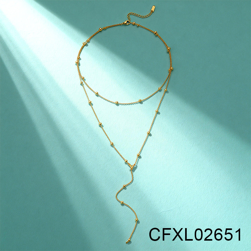 Women's Light Luxury High-grade Titanium Steel Simple Geometric Necklace