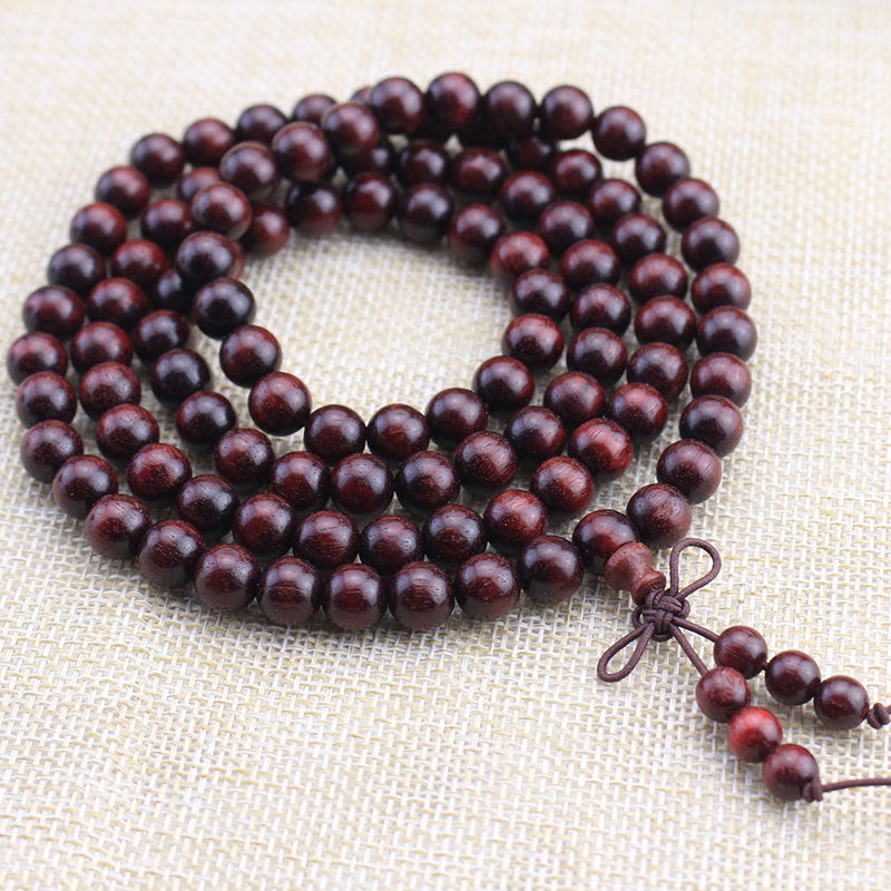 Women's & Men's Red Sandalwood Zambia Rosewood Beads Crafts Like Bracelet