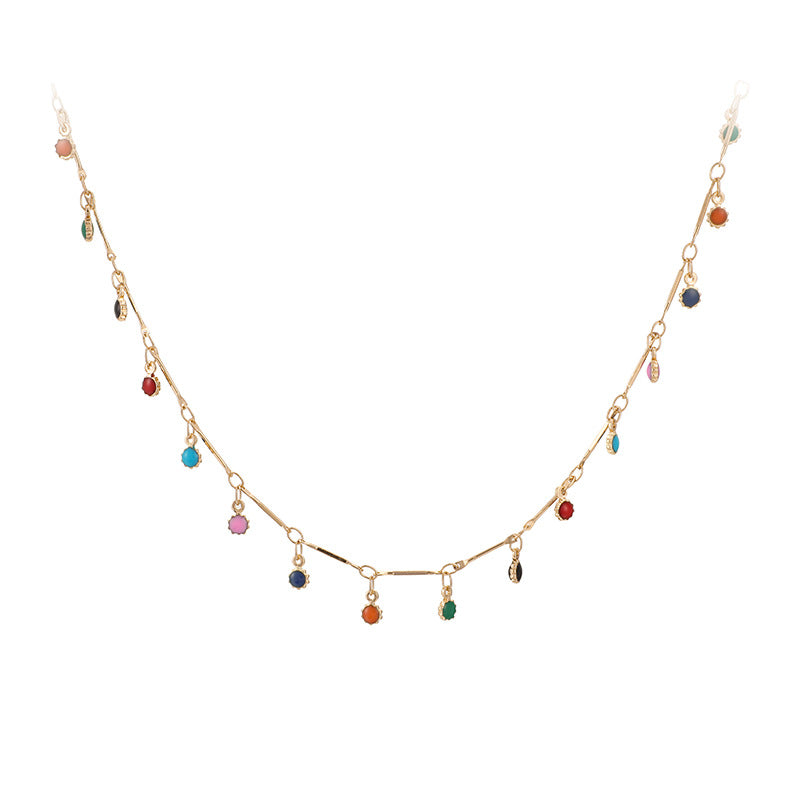 Candy Color Tassel Female Versatile Small Collar