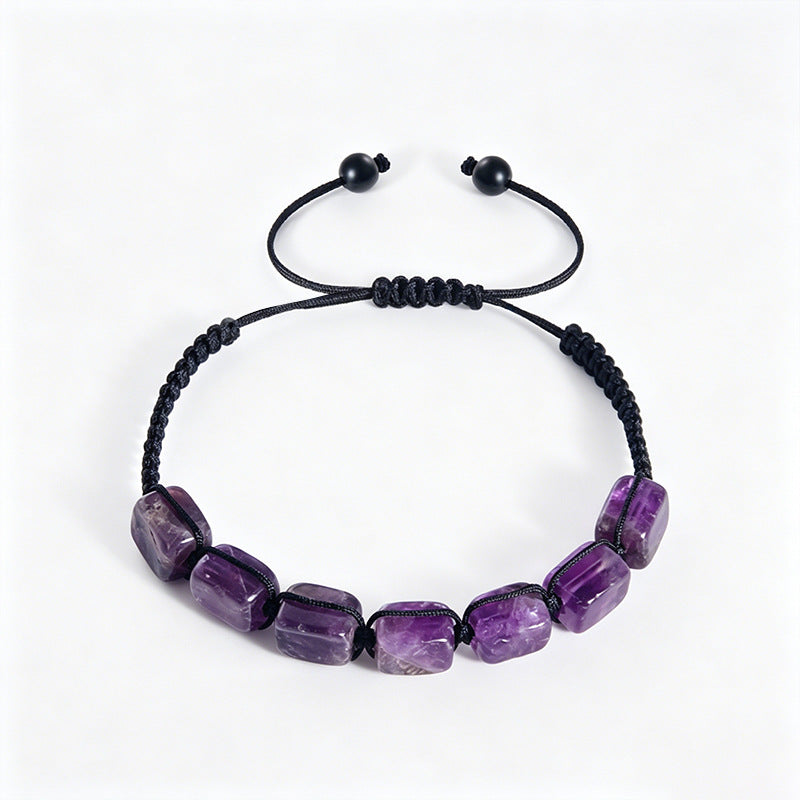Yoga Crystal Natural Stone Adjustable Woven Energy Bracelet