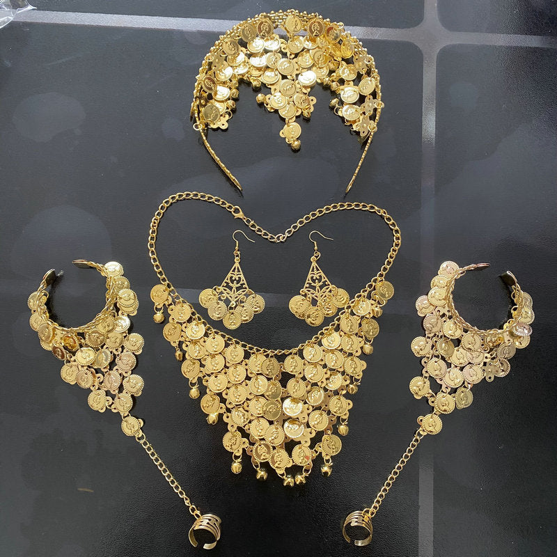 Indian Dance Stage Performance Belly Hair Clip Earrings