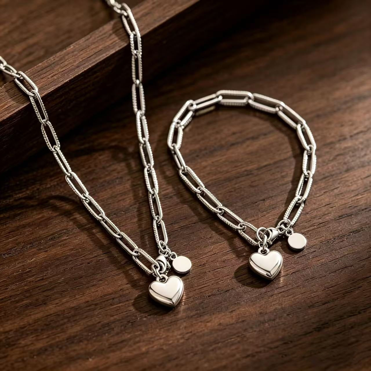 Simple Stainless Steel Love Female Girlfriends Necklaces