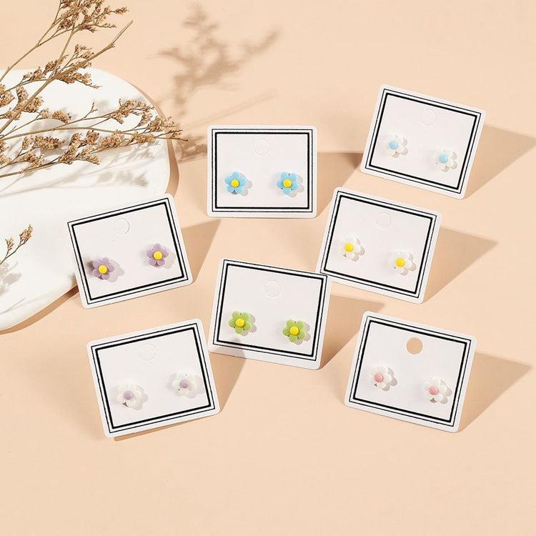 Ceramic Ear Five-leaf Flower Live Broadcast Rings