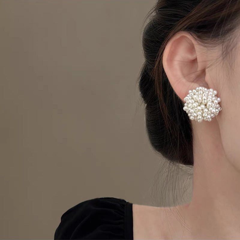 Women's Sier Pearl Ear Clip High Sense Special Interest Rings