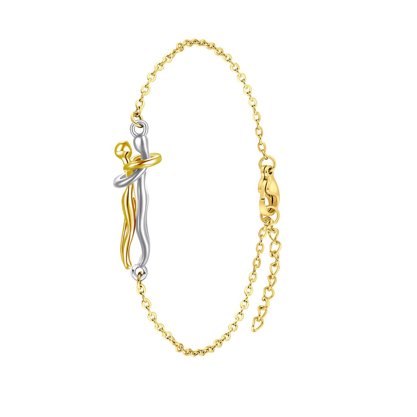 Women's & Men's Couple Hug Romantic Emotion Expression Clavicle Necklaces
