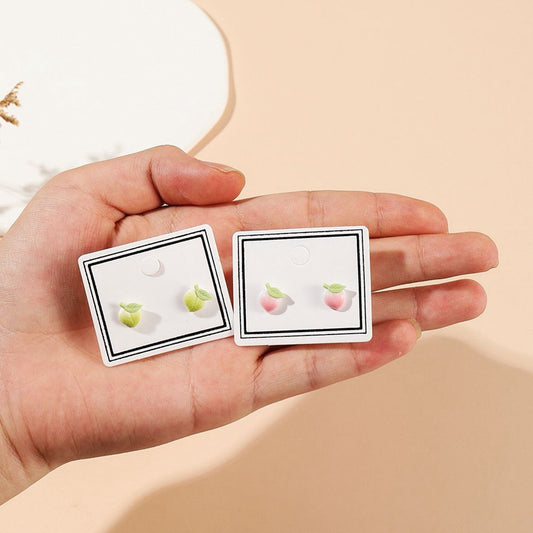 Ornament Longevity Peach Small Adult Female Earrings