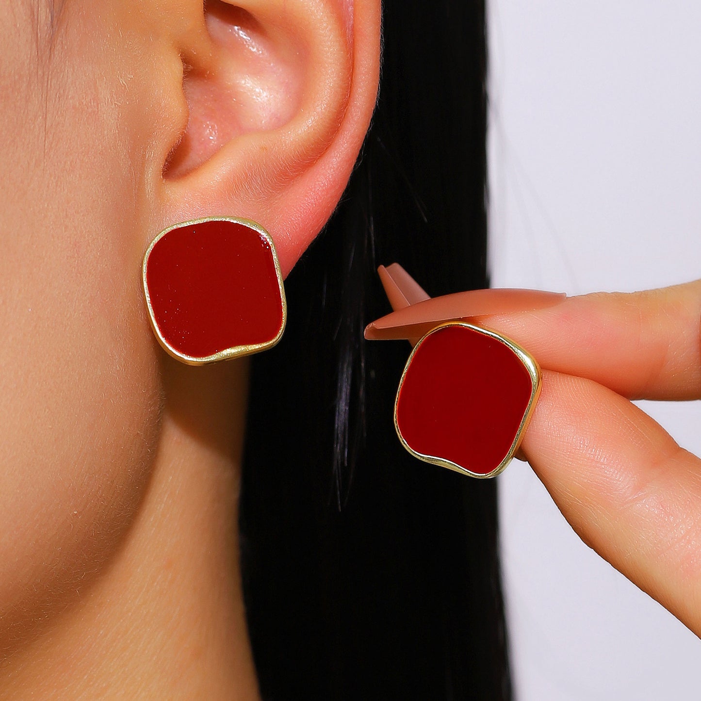 Women's Alloy Irregular Golden Edge Drip For Retro Personality All Jewelry Set