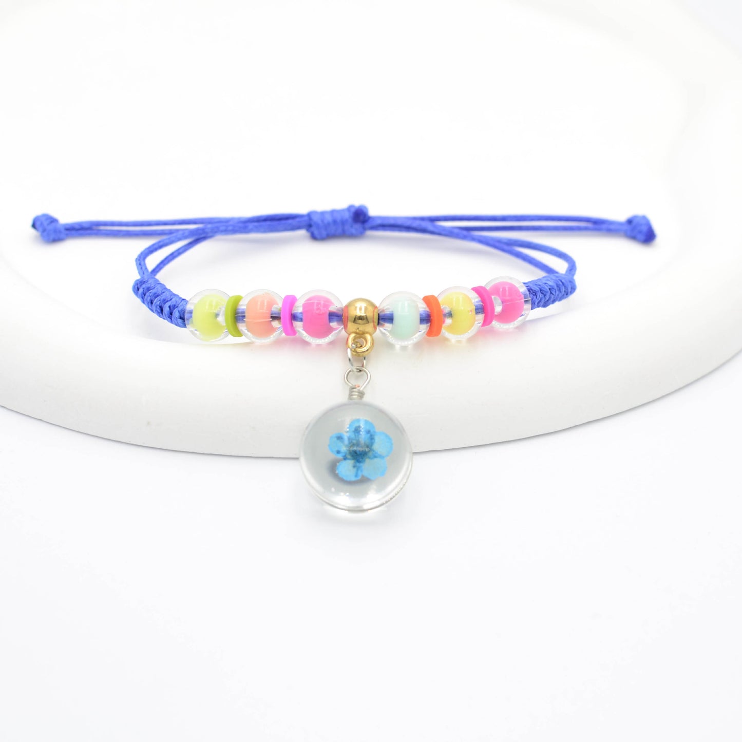 Flower Glass Preserved Fresh Narcissus Cherry Bracelets