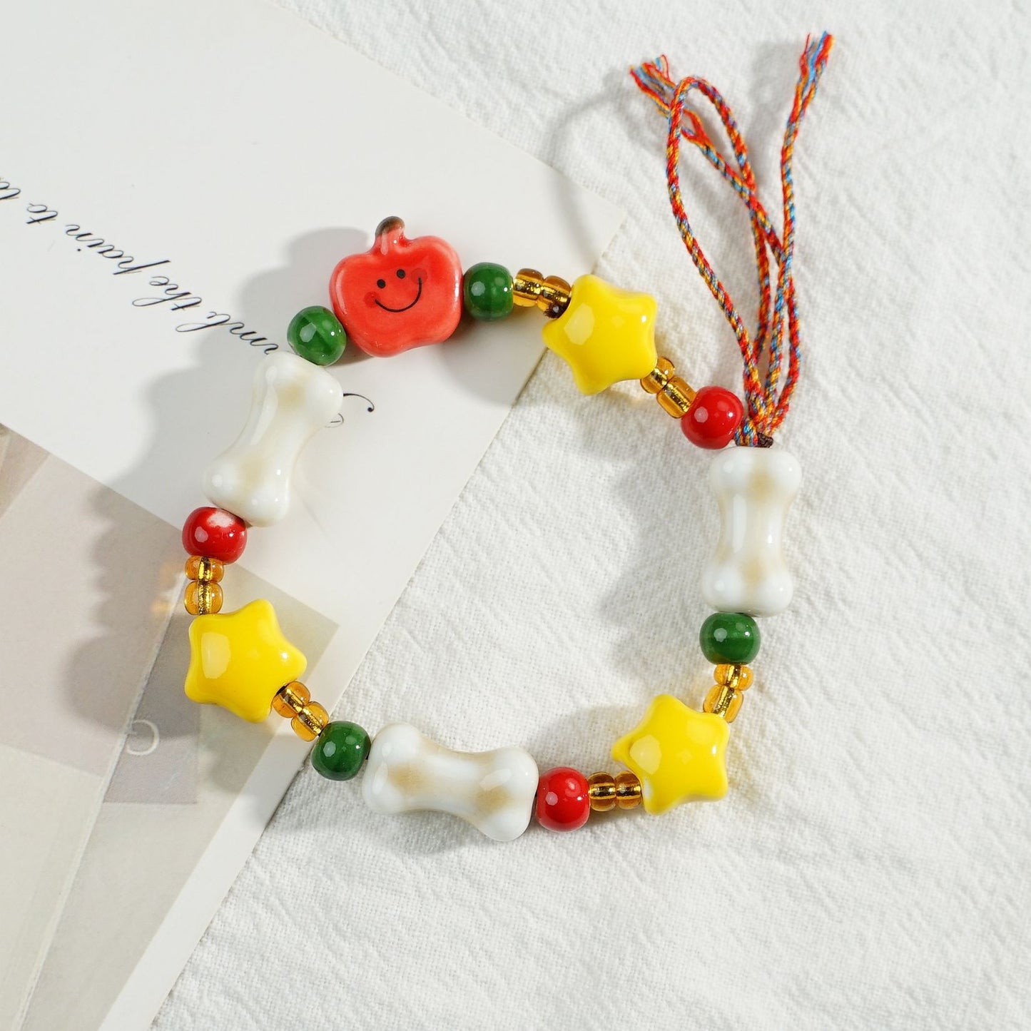 Safe Christmas Ceramic Apple Paradise Couple Bracelets