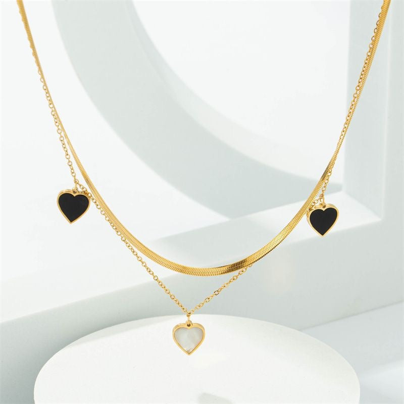 Luxury Titanium Steel Heart Female Niche Bracelets