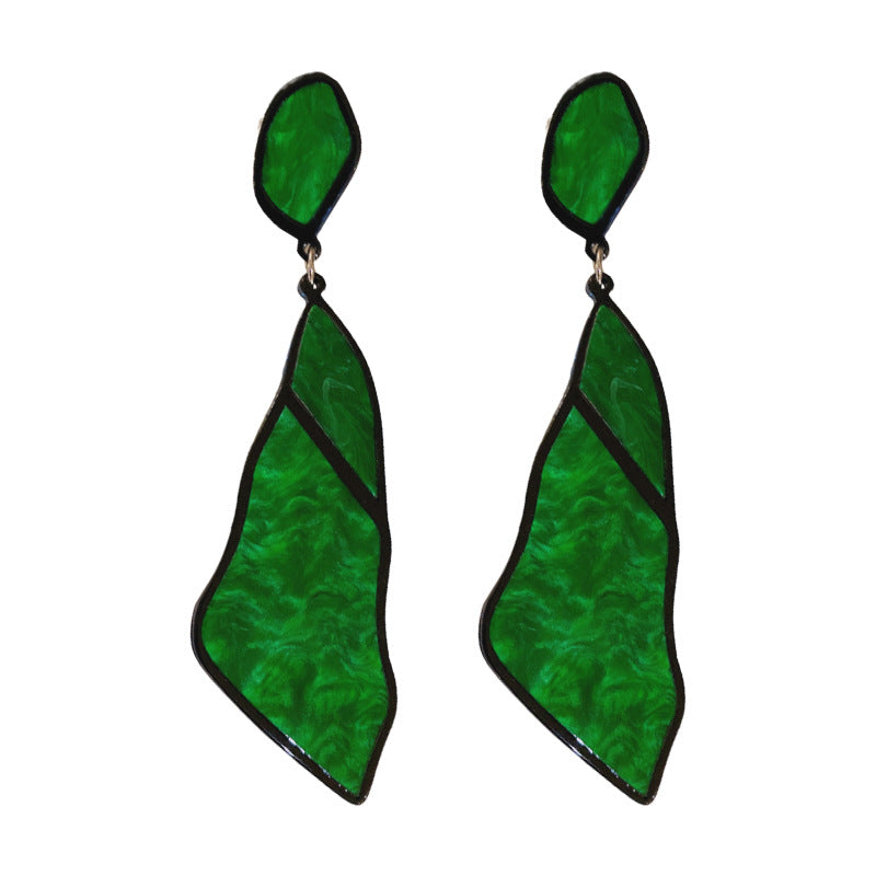 Women's Acrylic Drop Oil Irregular Elegant High-grade Long Earrings