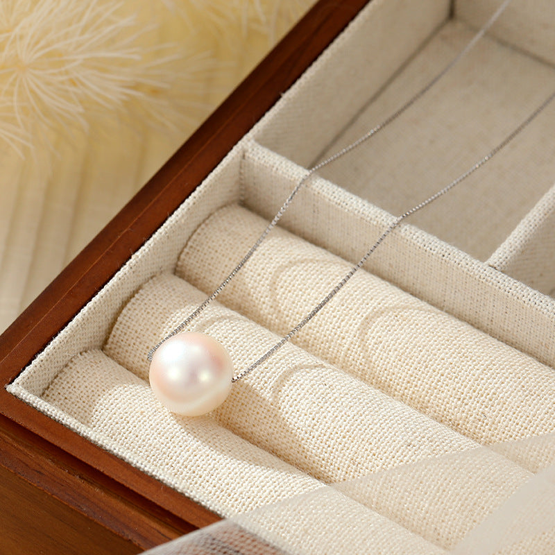 Shell Pearls Under Banyan Tree Perfect Circle Style Simple Powder Necklace