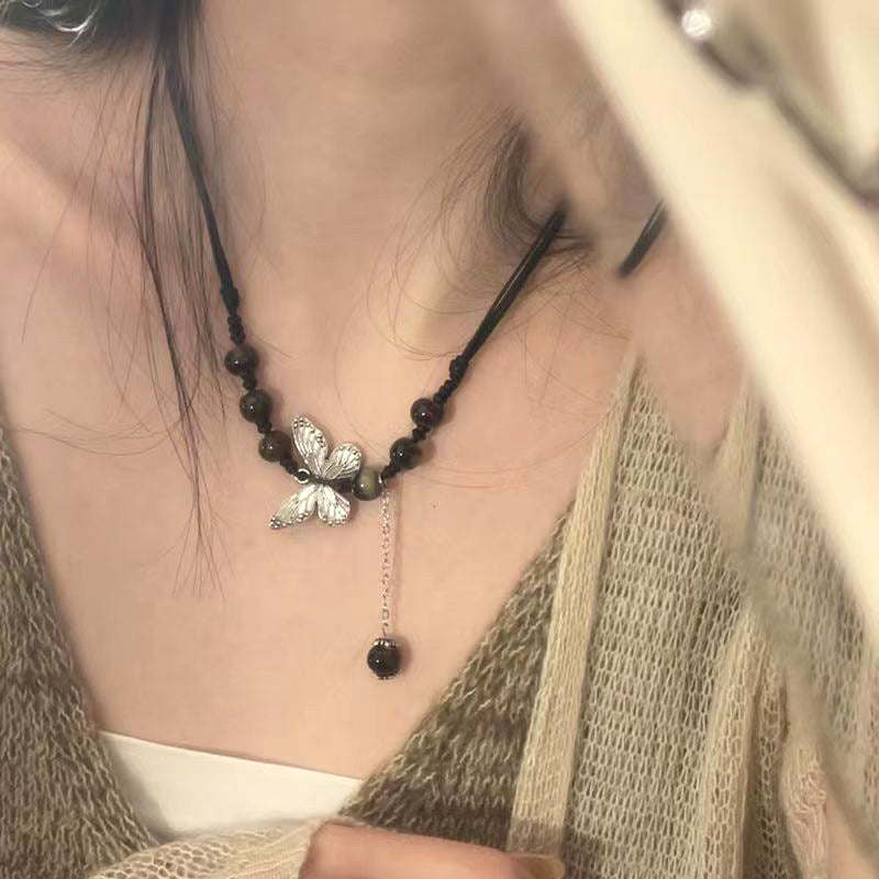 Chinese Ethnic Style Butterfly Niche Ancient Necklaces