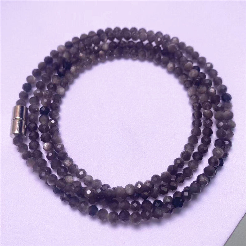 Pink Tourmaline Garnet Faceted Olive Lime Blue Moonlight Long Bracelet