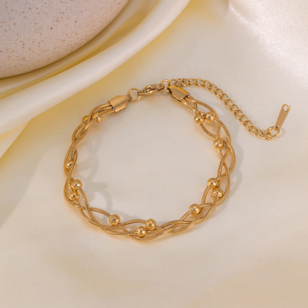 Women's Steel High-grade Gold Does Not Fade Anklets