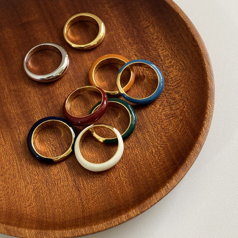 Light Luxury Minority Elegant French Atmosphere Sense Twin Rings