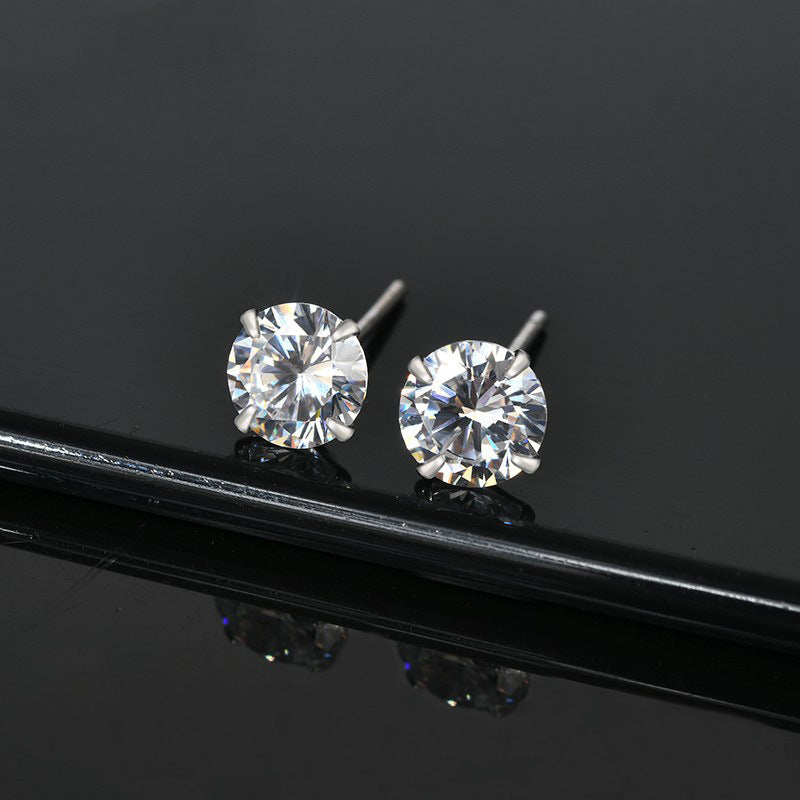 Women's Sier Needle Ear Before Sleep Trendy Earrings