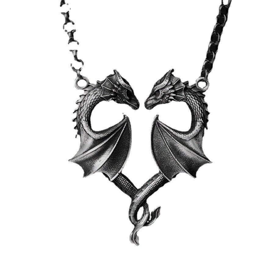 Dragon Love Heart Symbol Medieval Jewelry Necklaces