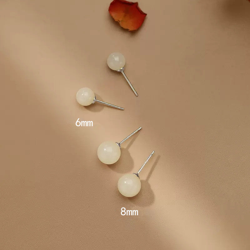 Women's Imitation Jade Ear Sier Simple Retro Affordable Luxury Rings