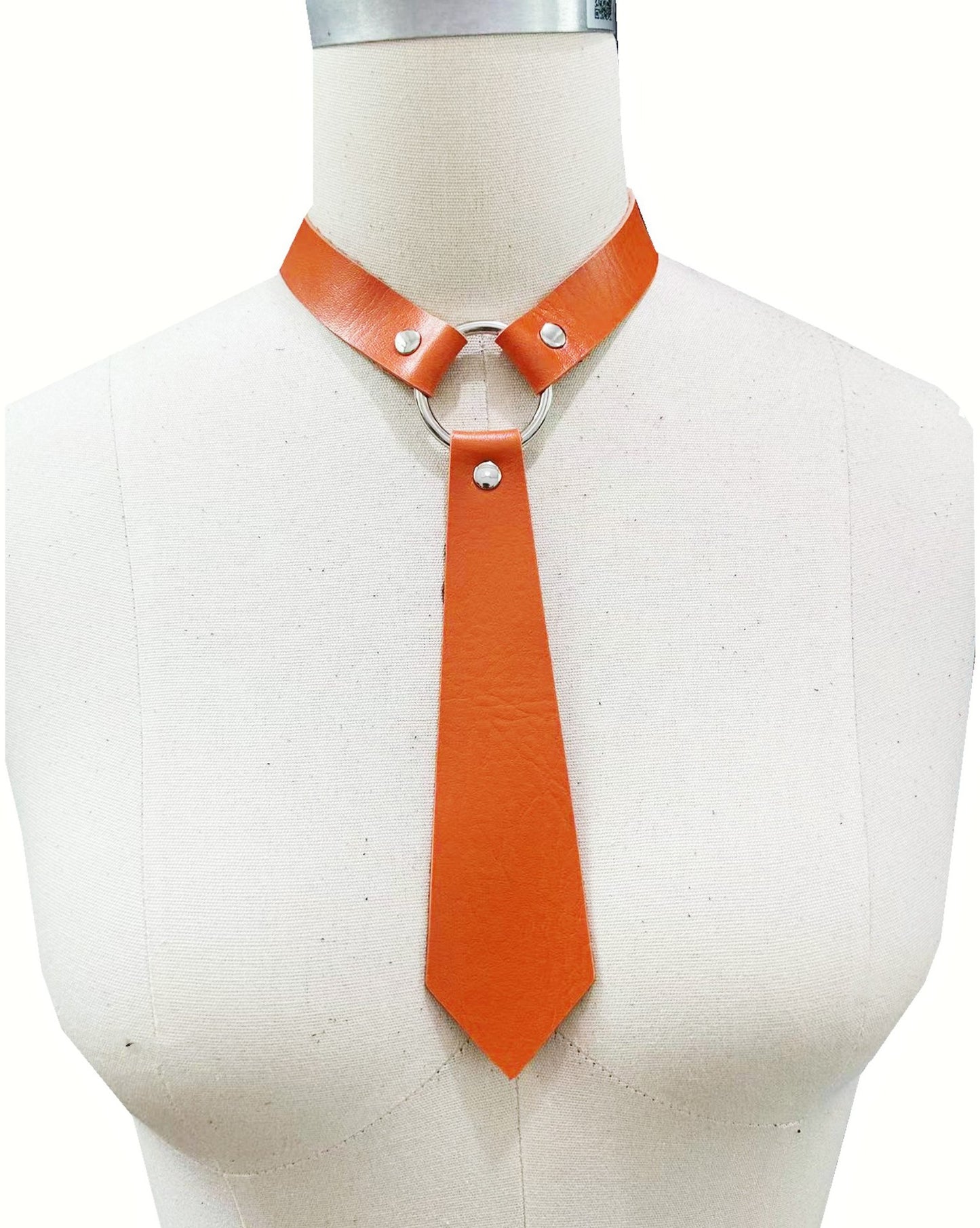 Fashion Personality Leather Bondage Tie Punk Collar